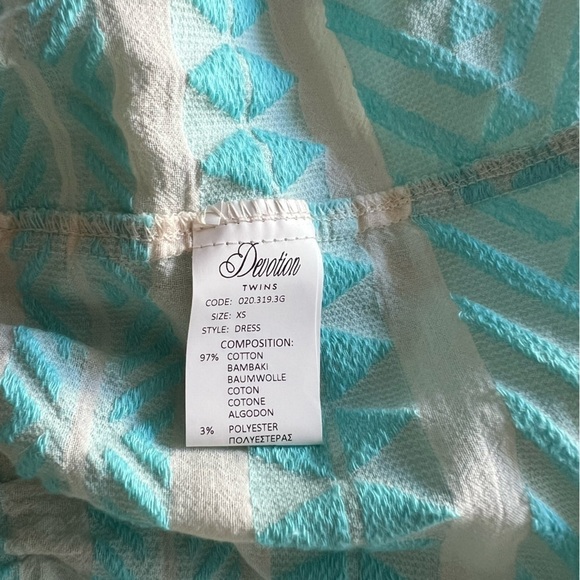 Devotion Twins Ella Short Dress in Blue/Off-White - Picture 15 of 16